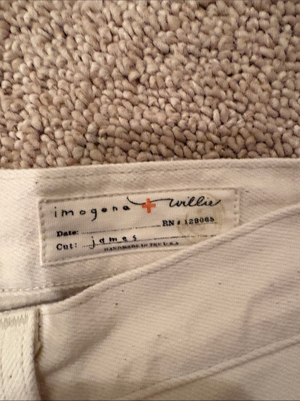 imogene + willie Cream Raw-Hem Denim Shorts - Picture 3 of 7